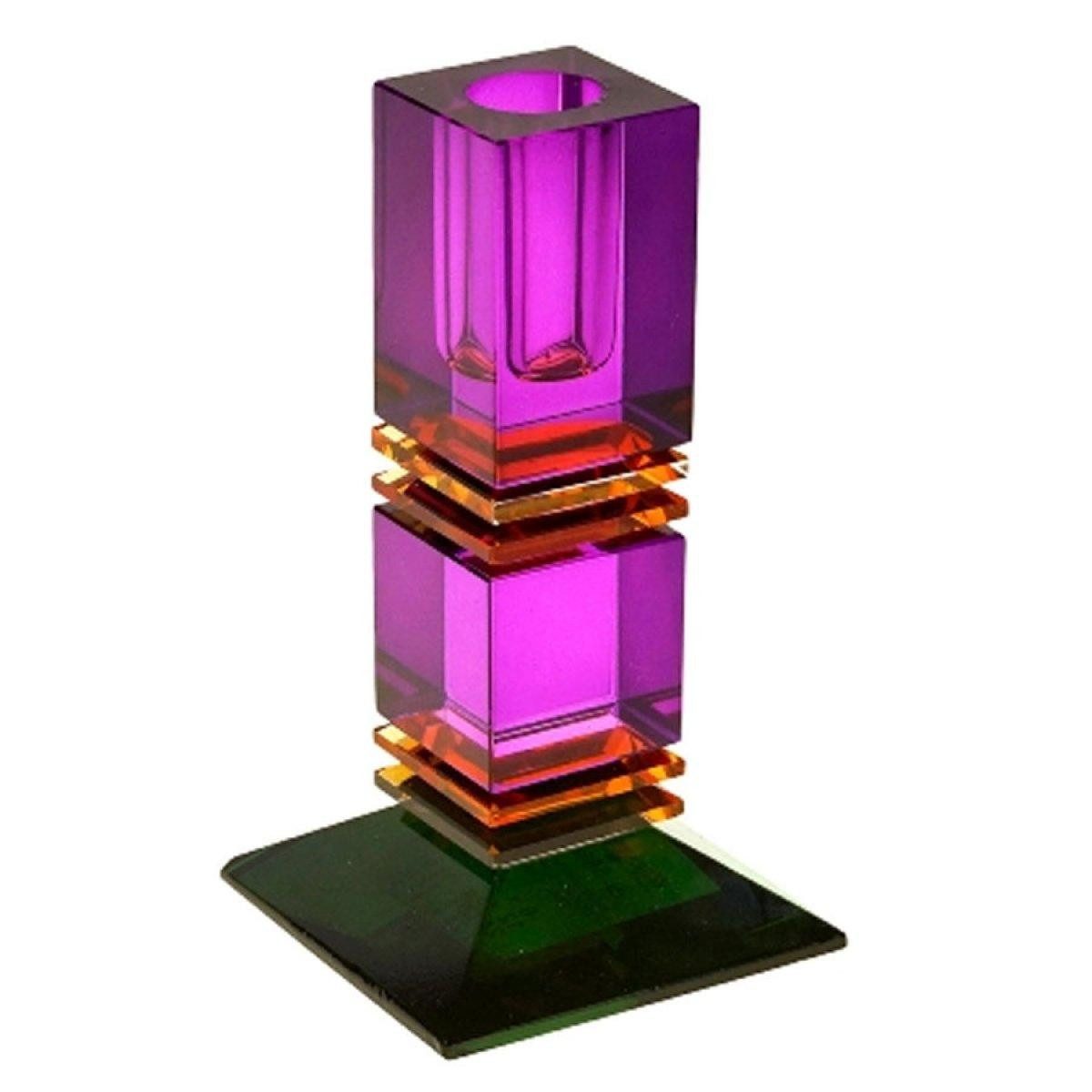 Werner Voß Kerzenhalter Kerzenleuchter Fancy Crystal Lila Grün (18cm)