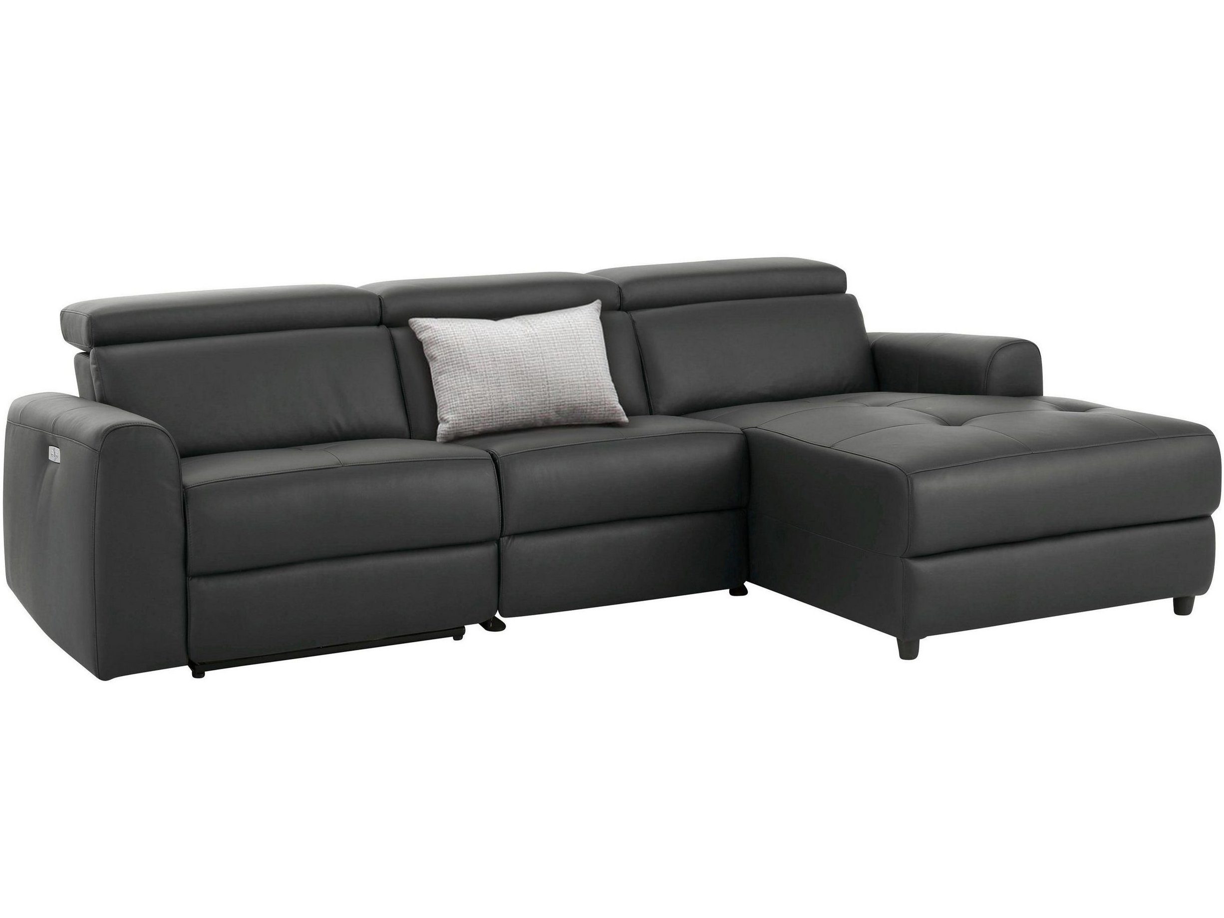 loft24 3-Sitzer Carla, Couch, Sofa, Lederoptik, Relaxfunktion, 275 cm breit, Recamiere