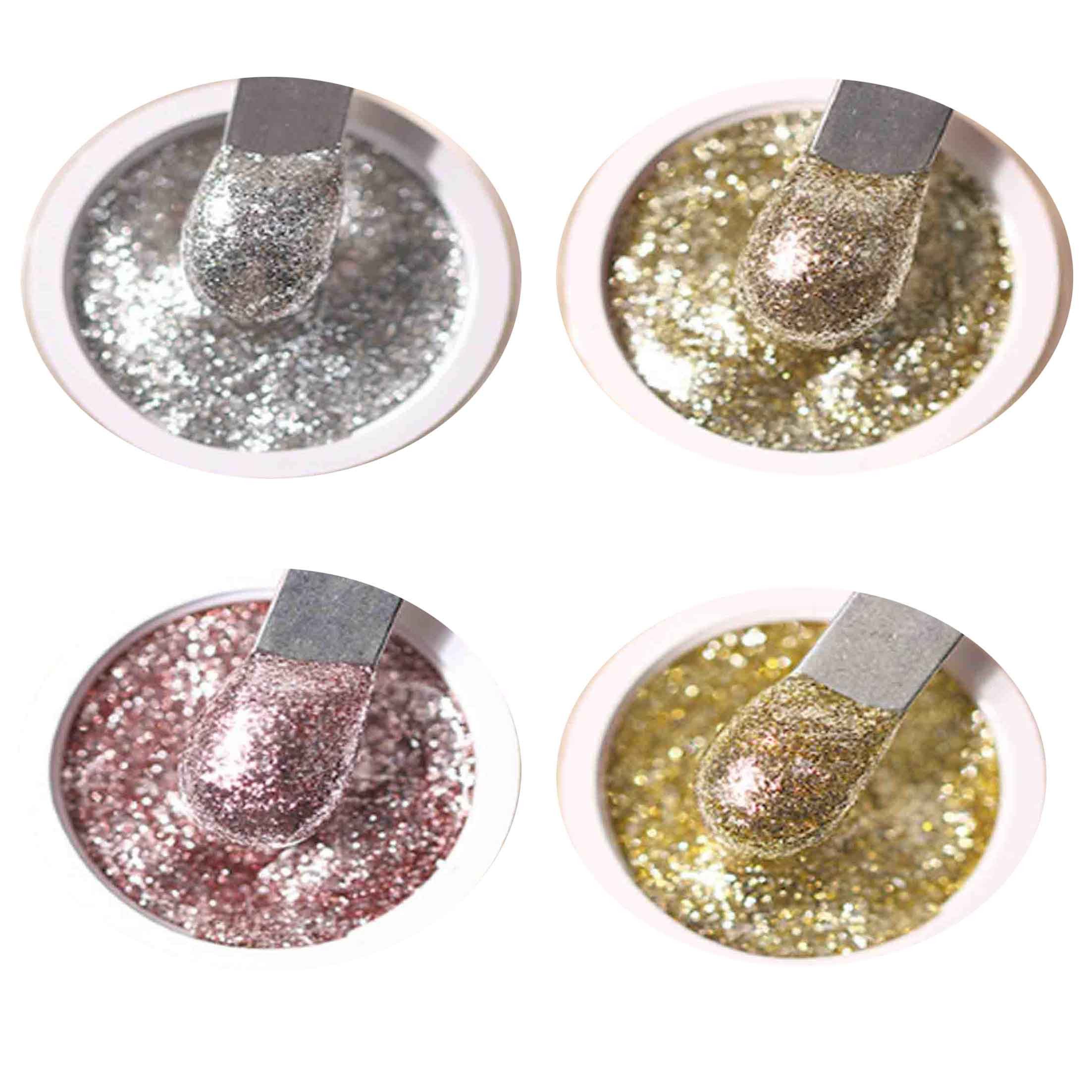 KINSI UV-Nagellack Einsteiger UV-Nagellack Gel, Nagelsalon DIY Home Geschenk, 5-tlg., Super-Glitter-Effekt, abnehmbar, farbenfroh, Drahtzug