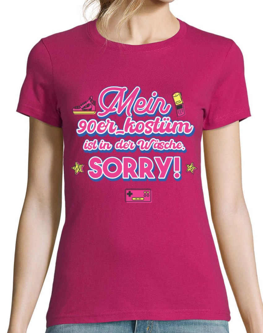 Youth Designz Print-Shirt Mein 90er Kostüm ist in der Wäsche Damen T-Shirt mit lustigem Frontprint