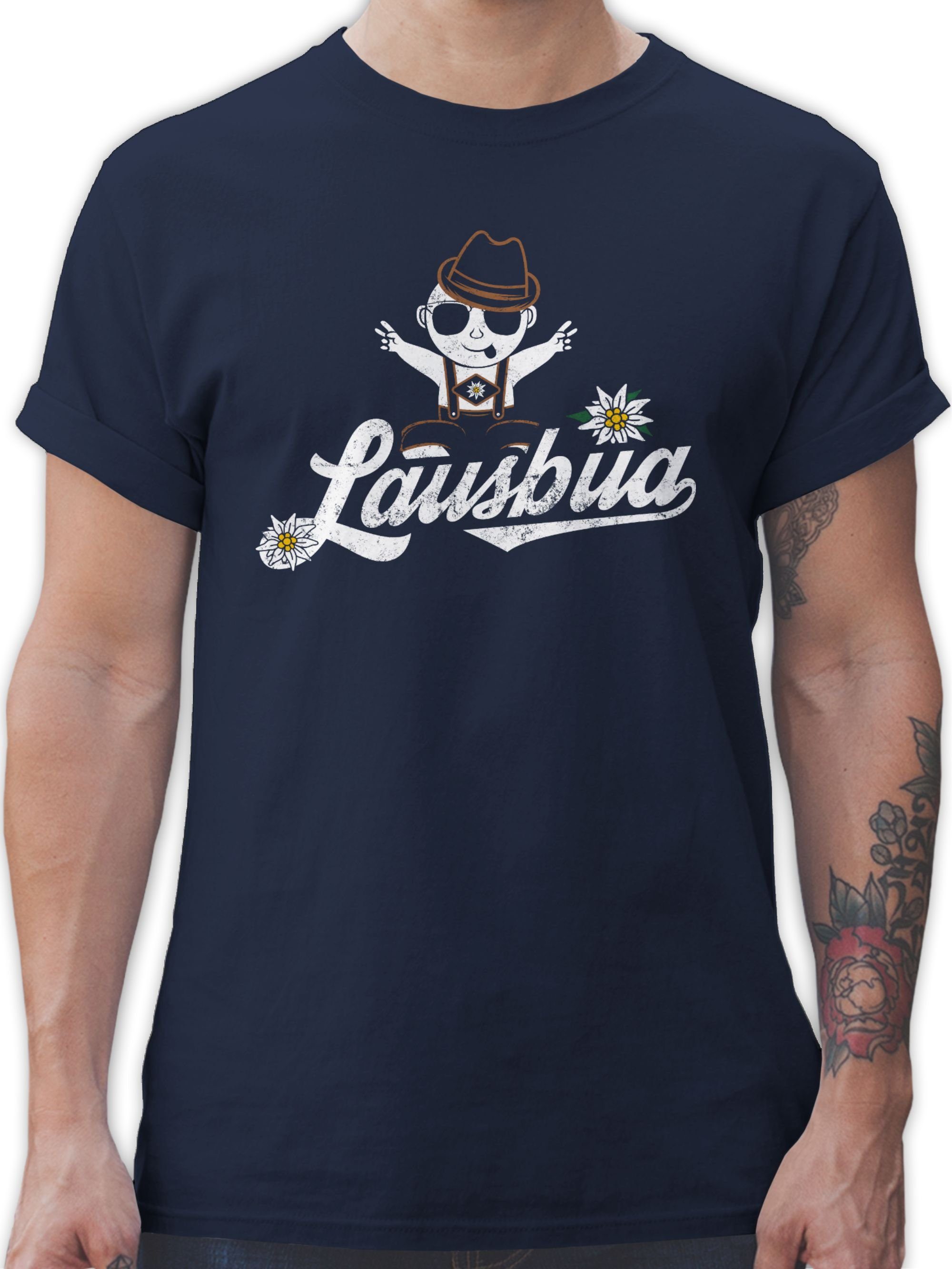 Shirtracer T-Shirt Lausbua Baby I Wiesn Lustig Witzig Mode für Oktoberfest Herren 03 Navy Blau