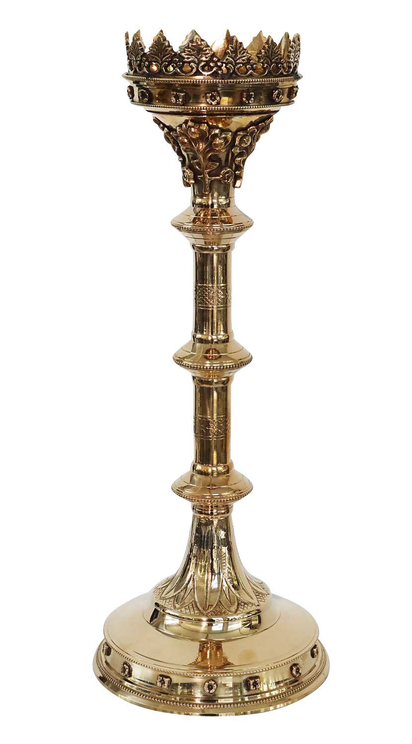 Aubaho go Kerzenleuchter Altarleuchter Leuchter Antik-Stil Kerzenständer Kerzenständer 47cm