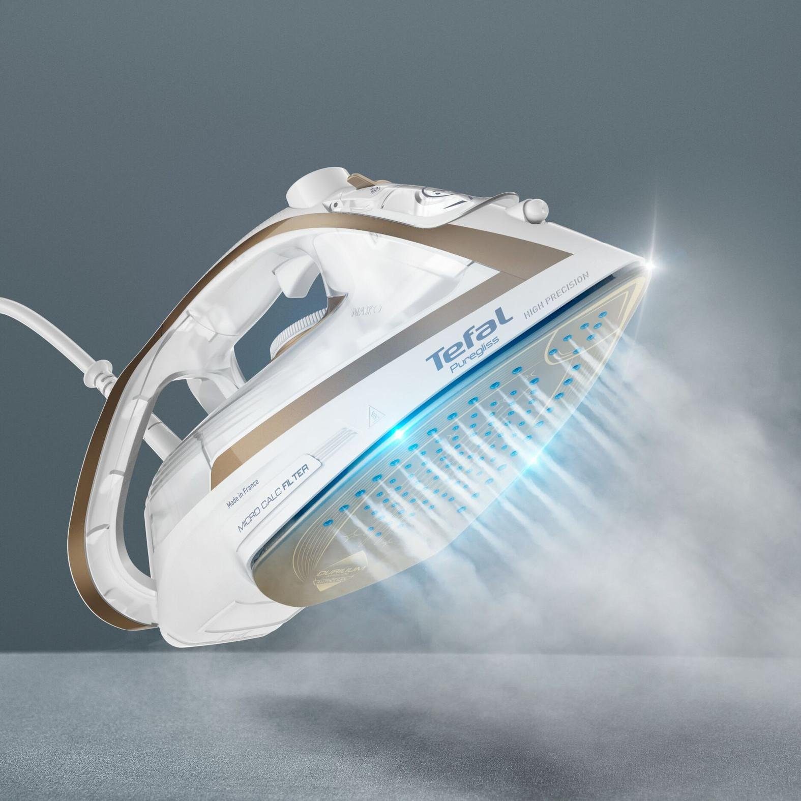 Tefal Dampfbügeleisen Puregliss FV8042, 2900,00 W, Bügelsohle Durilium Airglide Autoclean-Technologie