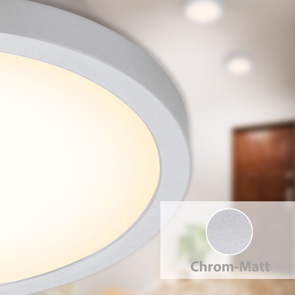 Briloner Leuchten LED Deckenleuchte 7143-014, LED fest integriert, 2700K - Extra-Warmweiß, Deckenlampe modern 24,5W 3000K IP20 Ø40,5cm