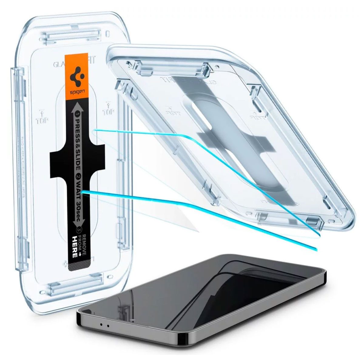 Spigen Displayschutzglas Spigen Displayschutzfolie 2er-Pack + Applicator Samsung Galaxy S25, 2 Stück
