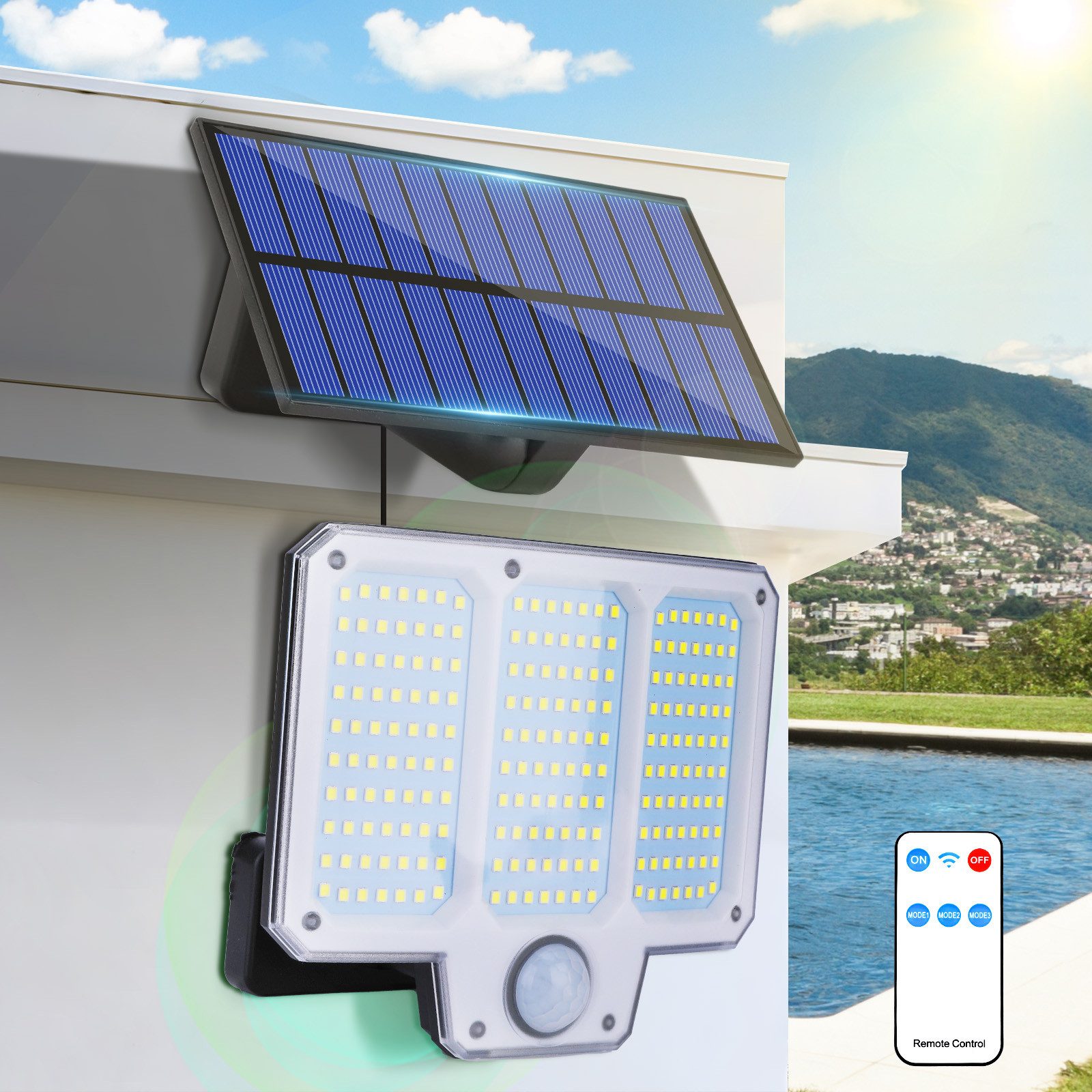 BlingBin Außen-Wandleuchte Solarleuchten mit Bewegungsmelder, 210 günstig online kaufen