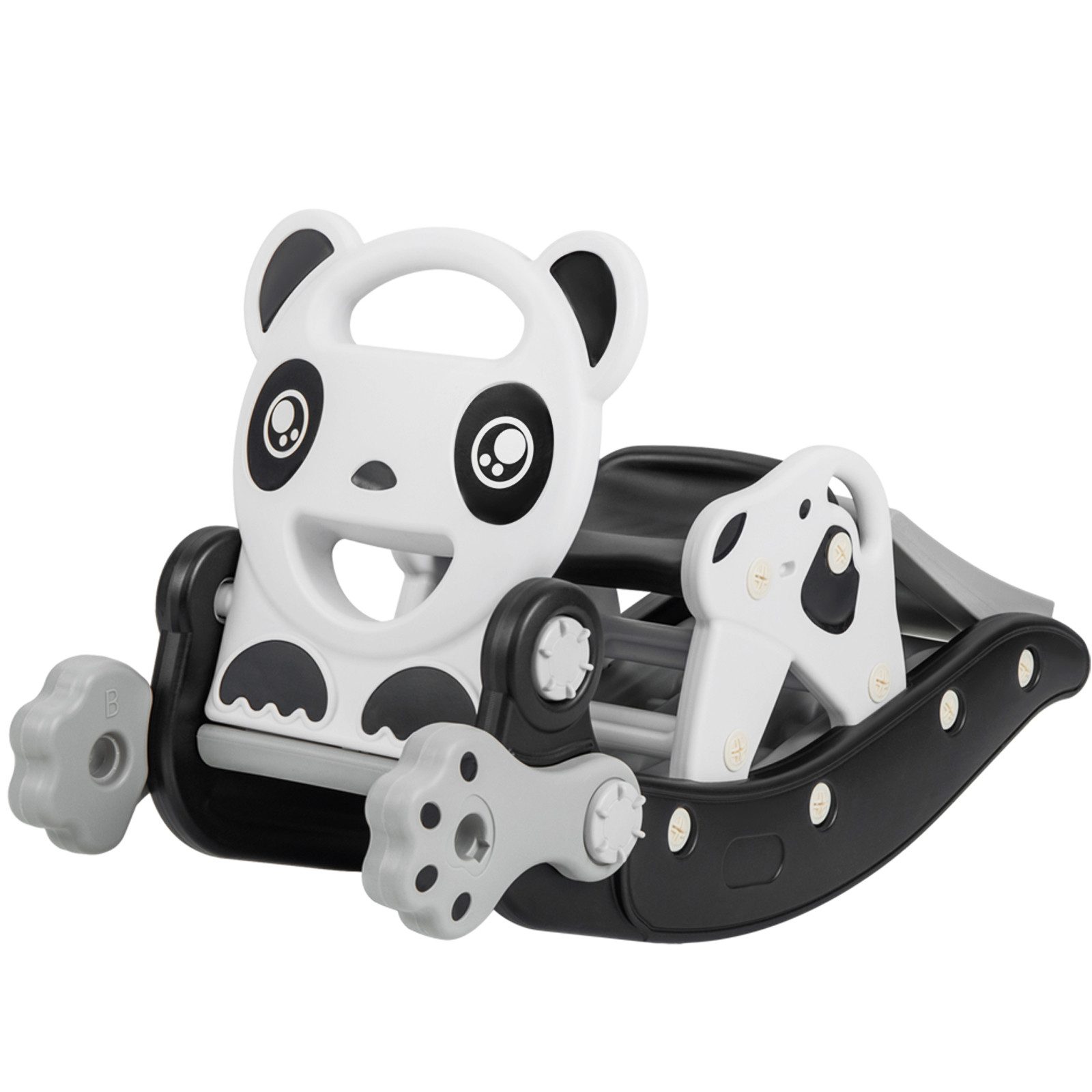 COSTWAY Indoor-Rutsche, 5 in 1 Kinderrutsche Schaukelpferd 1-5 Jahren günstig online kaufen