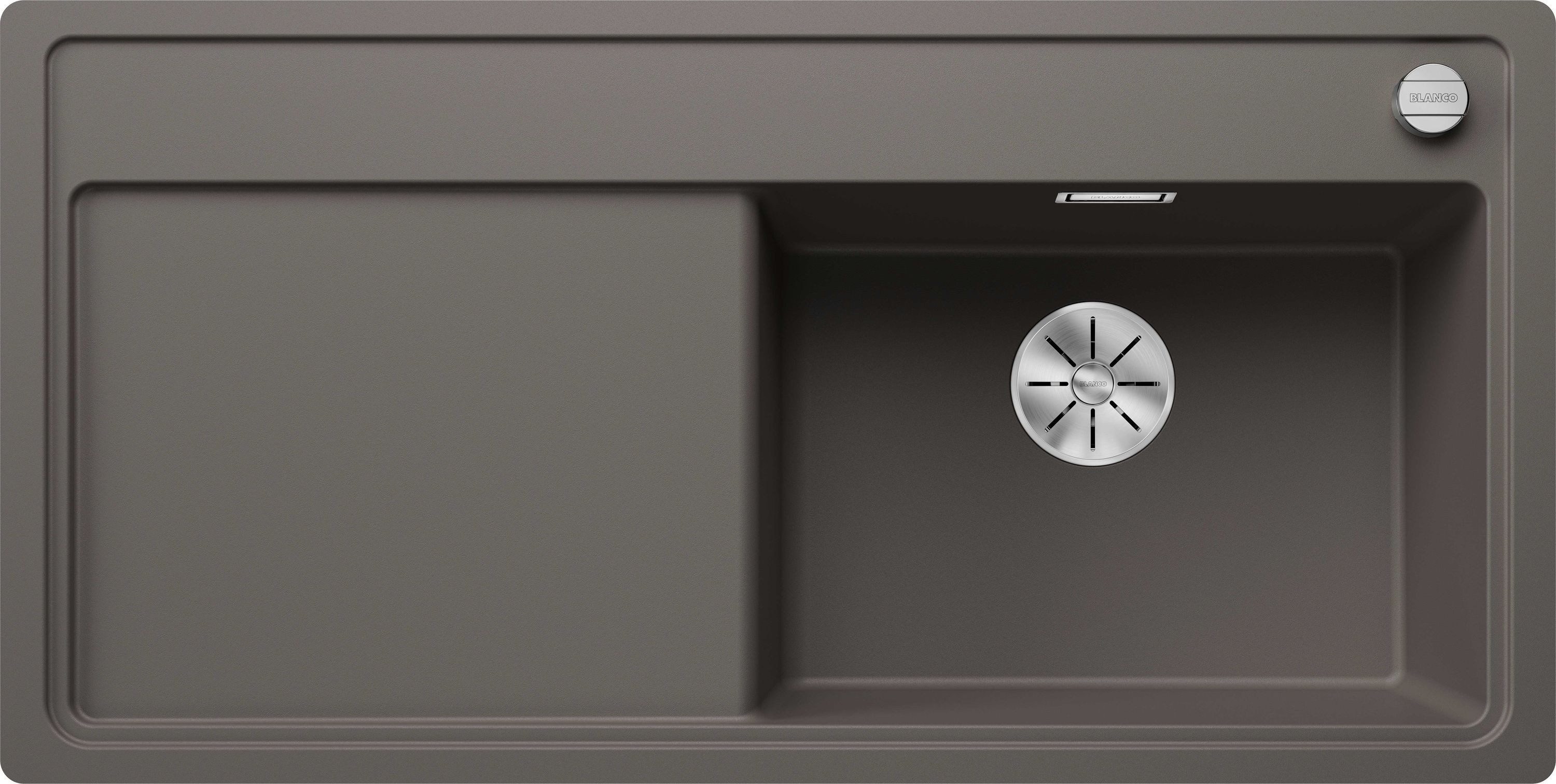 Einbauspüle ZENAR XL 6 S-F Einbauspüle SILGRANIT vulkangrau ab 60 cm Excenter