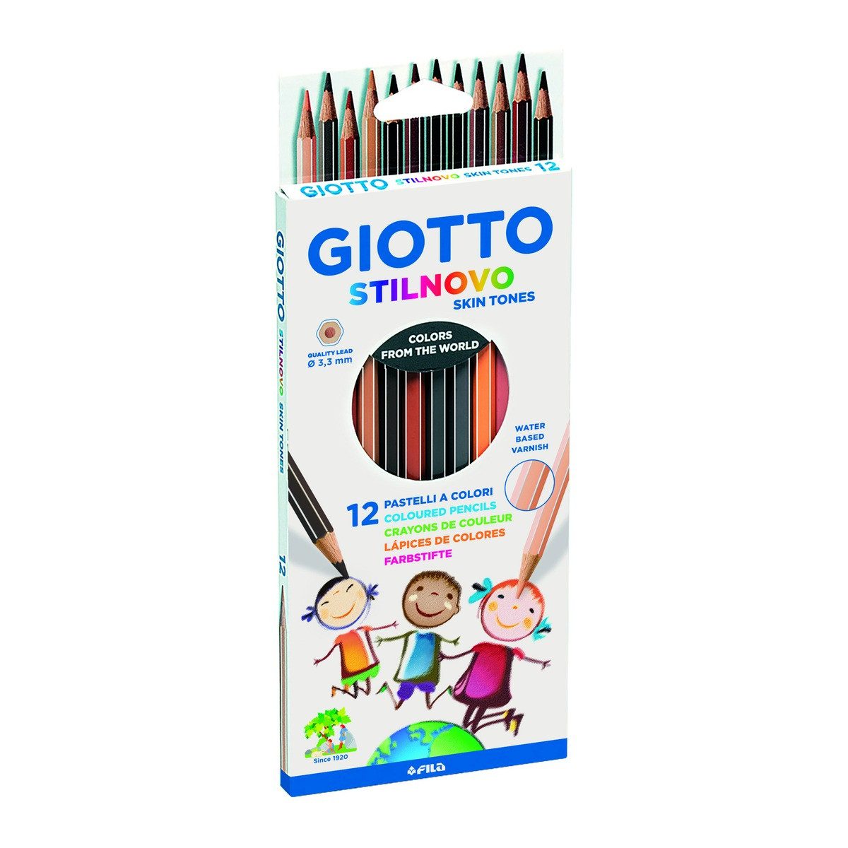 LYRA Buntstift GIOTTO Buntstifte Stilnovo Hauttöne 12 Stück Kartonetui