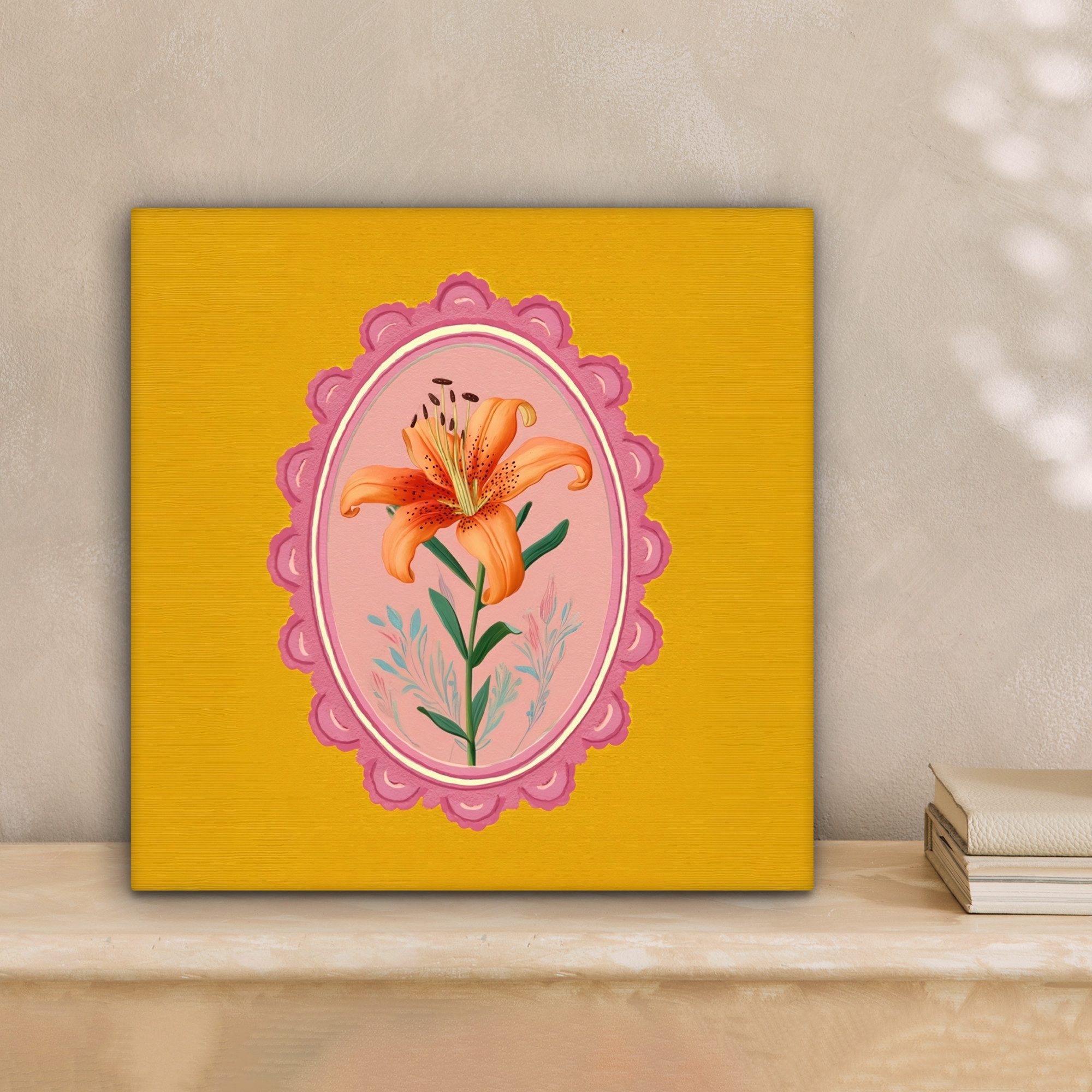 OneMillionCanvasses® Leinwandbild Lilie - Orange - günstig online kaufen