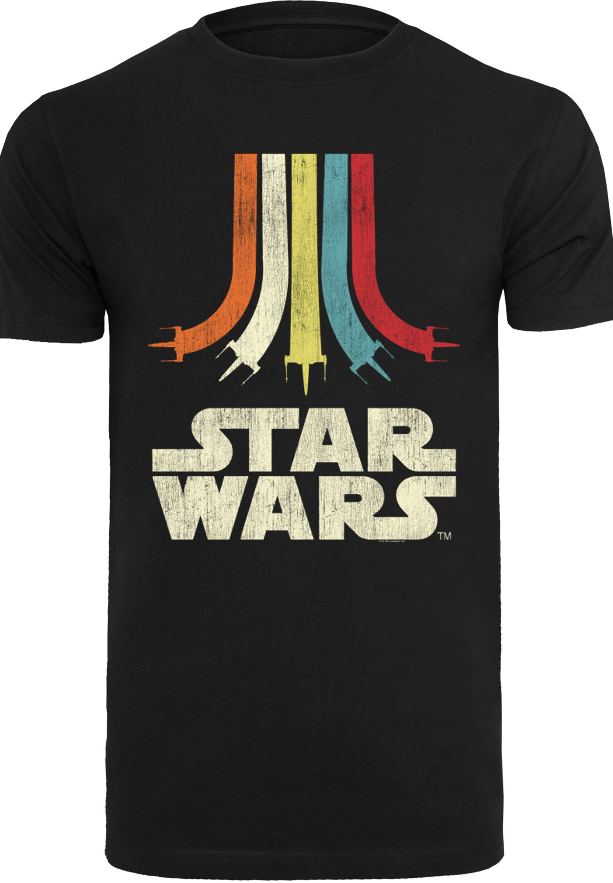 Regenbogen Retro Print Rainbow Wars Star T-Shirt F4NT4STIC