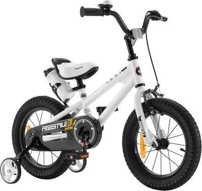 Royal Baby Fahrrad-Laufrad Freestyle Kinderfahrrad Jungen Mädchen, mit Hand- und Rücktrittbremse 14 Zoll