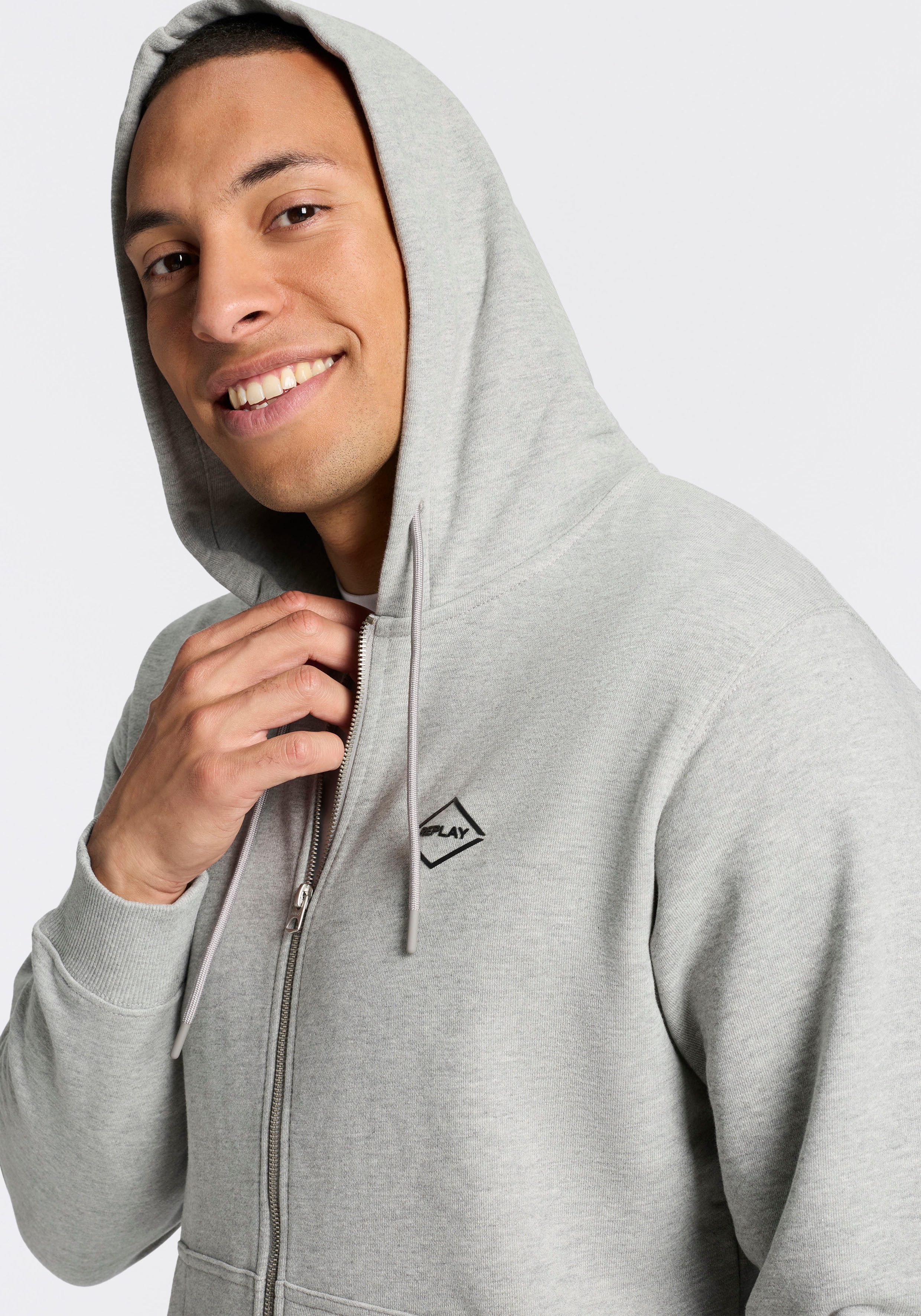 Replay Kapuzensweatjacke aus Baumwolle, Regular Fit – Bild 4 von 5