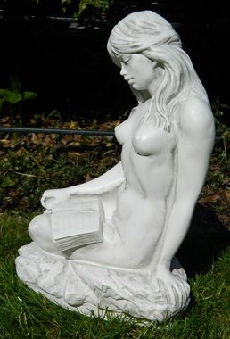Otto Müller Skulptur Deko Figur Statue junge Frau Lettura H 32 cm klassiche Garteskulptur Dekofigur aus Kunststoff