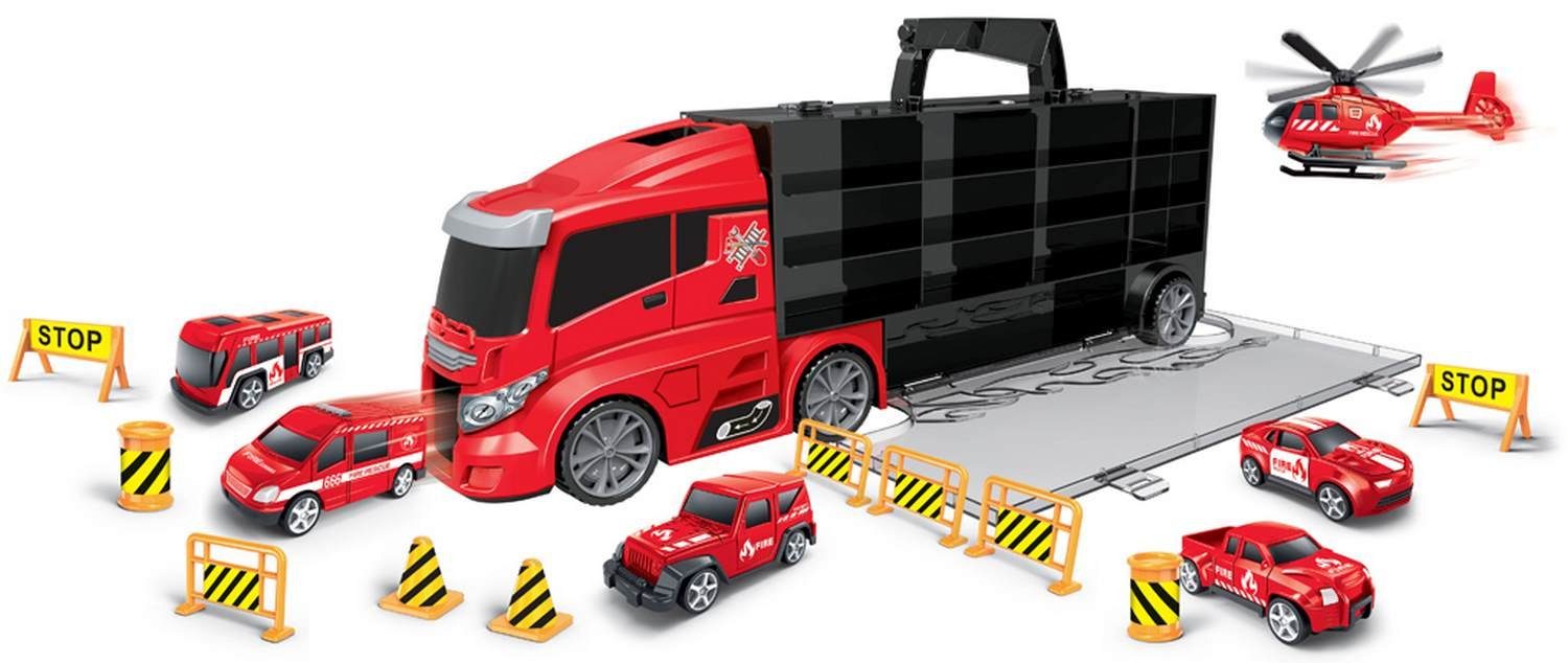 Diakakis Spielzeug-Feuerwehr Mega Truck LKW Tragekoffer günstig online kaufen