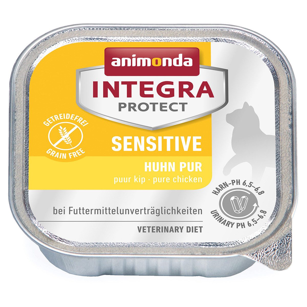 Animonda Integra Protect Sensitiv mit Huhn pur 100 g - 16 Stück, Nassfutter für: Katze