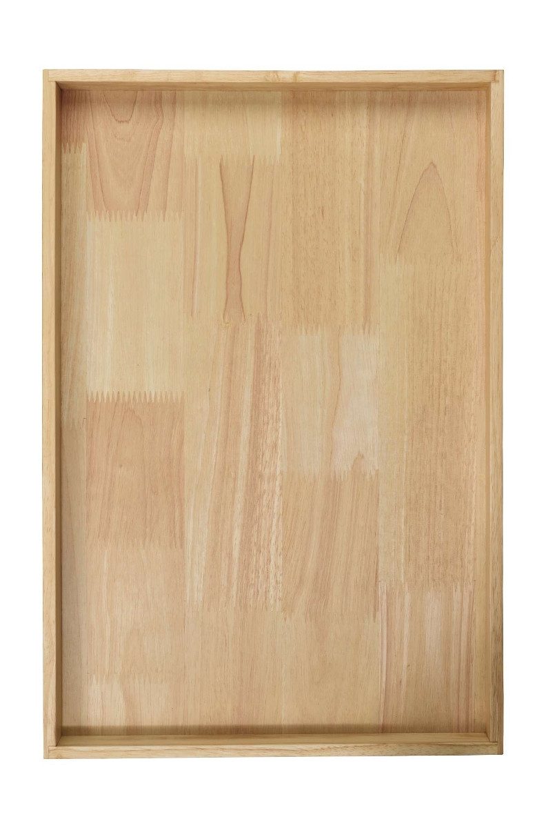 ASA SELECTION Tablett Holztablett rechteckig natur 52 x 35,5 cm, Gummibaumholz, Küche, Kochen, Backen