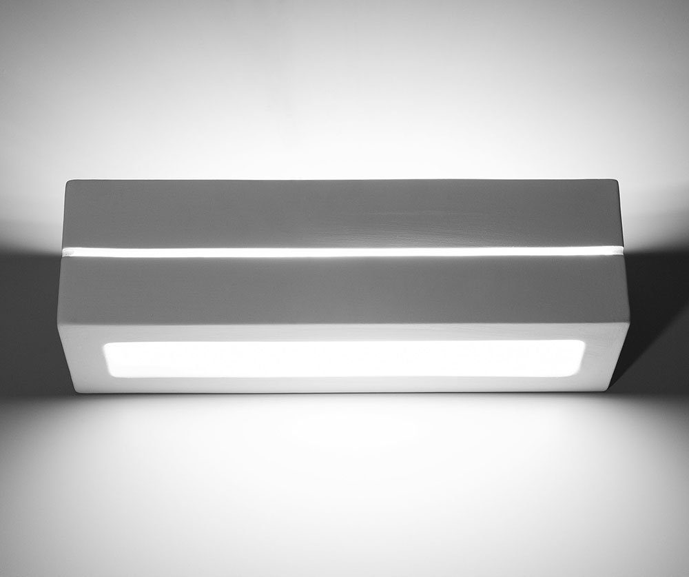 Keramik Leuchtmittel LED Wandleuchte E27 etc-shop weiß LED inklusive, weiß Innen Wandlampe Warmweiß, Wandleuchte,