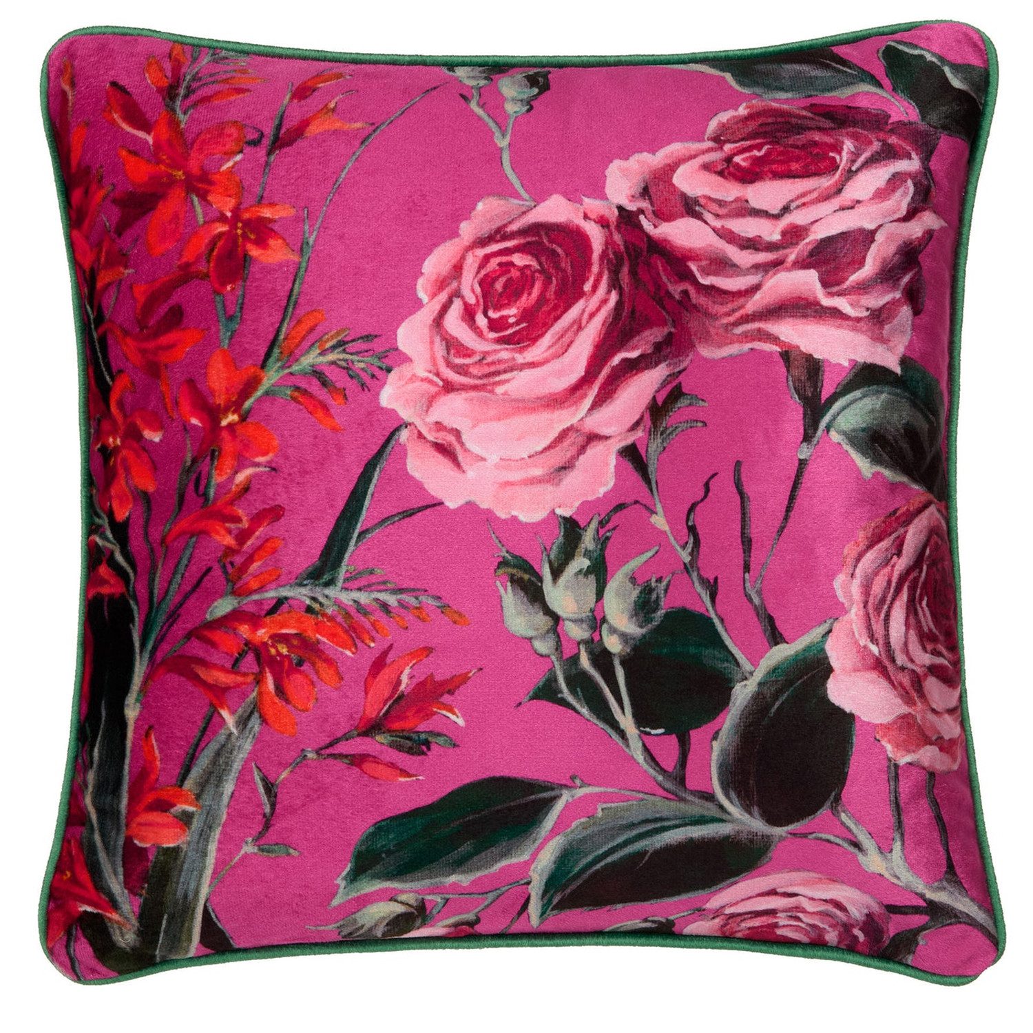 Laurence Llewelyn-Bowen Dekokissen Cotswold Fantasia Dawn, Dekokissen aus samtig weichem Stoff Kissenbezug ohne Füllung 43x43 cm