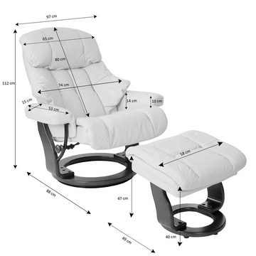 MCA furniture Relaxsessel Edmonton-R, Inkl. Regenschutzdeckel und Holzkohlerost Schutzgitter 11,7kg