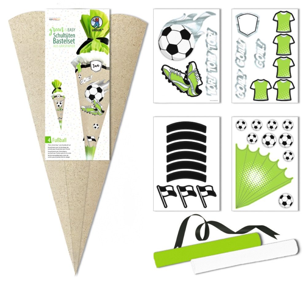 URSUS Schultüte Schultüte Bastelset "GREEN&EASY" - ab 3 Jahren, Verschluss
