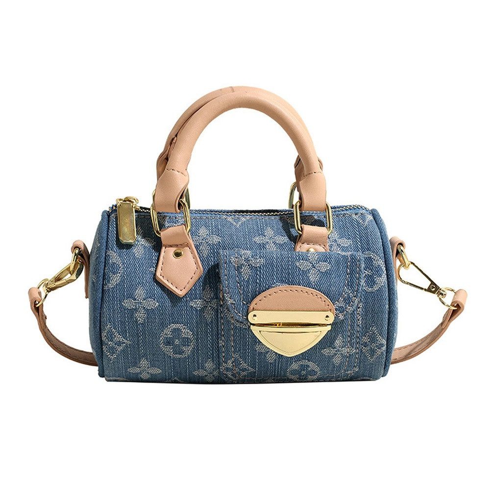 RWEUOQ Henkeltasche Runde Damen-Henkeltasche aus Denim günstig online kaufen