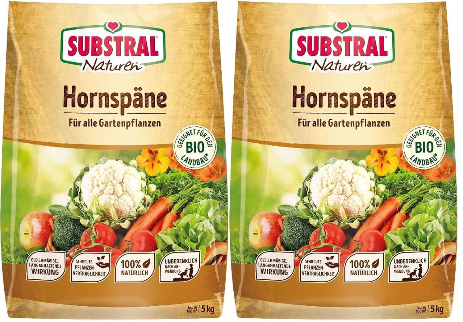 Gartendünger Hornspäne 5 kg, organischer Bio Dünger, Langzeitdünger