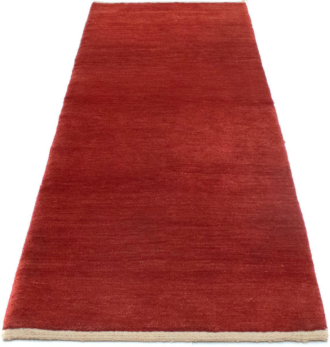Wollteppich Gabbeh Teppich handgeknüpft rot, morgenland, rechteckig, Höhe: 18 mm, handgeknüpft | Kurzflor-Teppiche