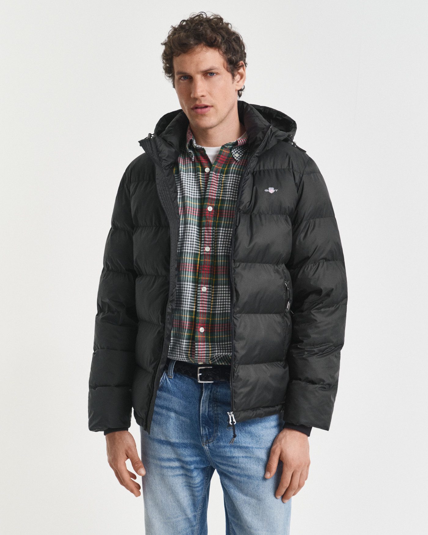 Gant Steppjacke ACTIVE CLOUD JACKET regular fit, abnehmbare Kapuze, 2-Wege-Reißverschluss