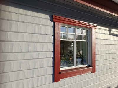 Nordinga Tra Holzpavillon Holzprofil - Fensterverzierung 38x155x2350mm Allmogelist (181)