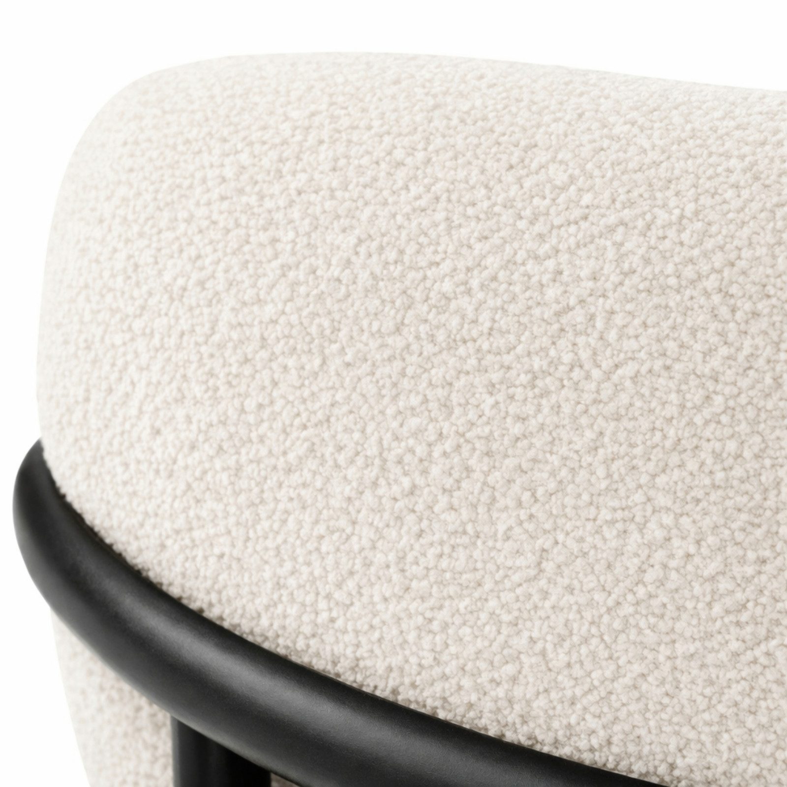 HAGO Esszimmerstuhl 2er Set Küchenstühle Esszimmerstühle Teddy Stoff Rückenlehne rund – Bild 4 von 5