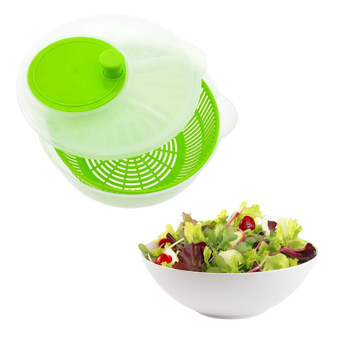 Centi Salatschleuder Salatschleuder Salattrockner Grün 1 Stück - 250mm Küchenhilfe, (Stück, 1-tlg., Salatschleuder), Salatschleuder Salatkarussell Salatschüssel Küchenhelfer Salattrockner