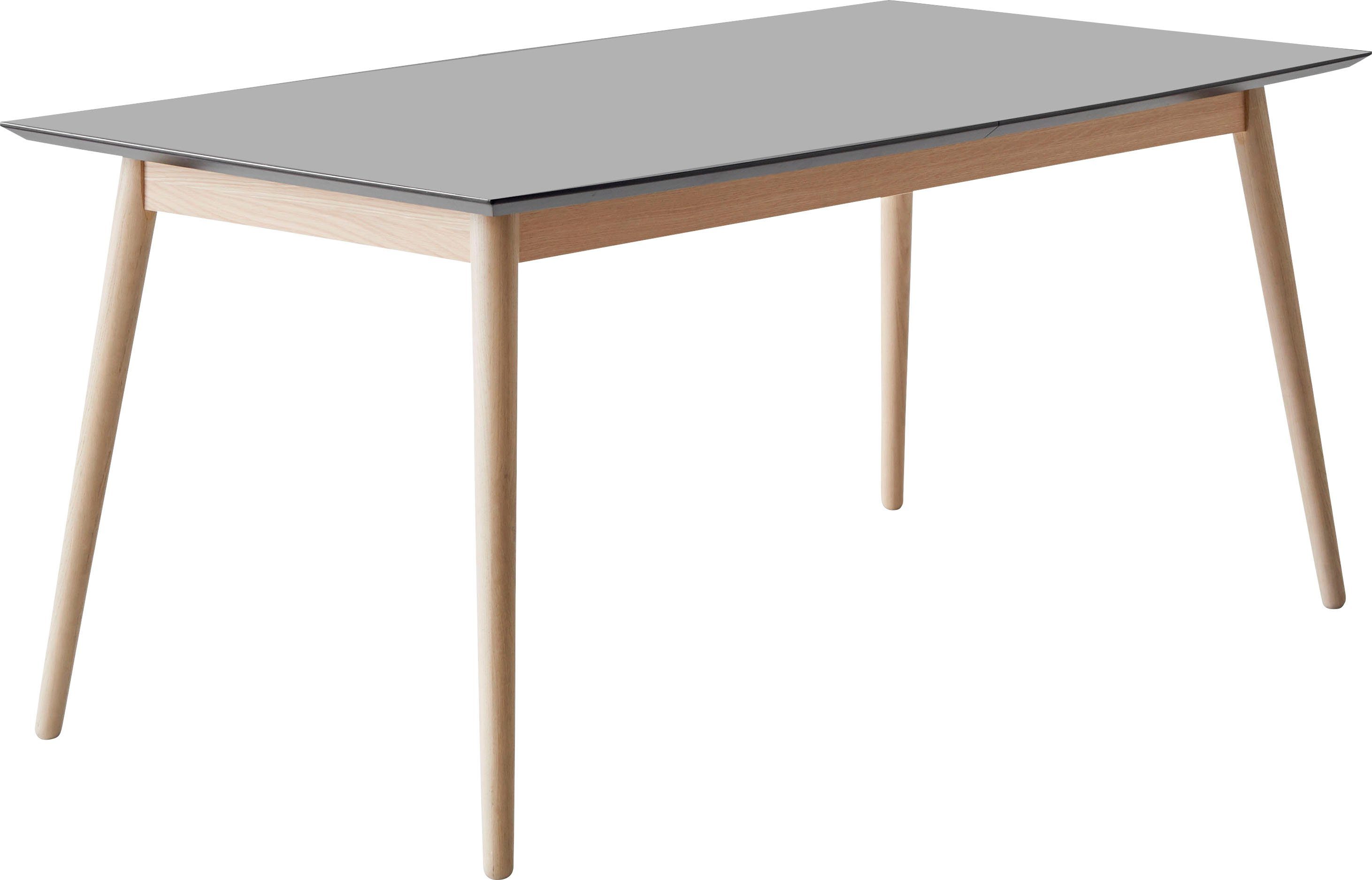 Hammel, bootsförmige Esstisch Meza Furniture by 2 Einlegeplatten MDF, Tischplatte aus Gestell Massivholz, Hammel Graphit