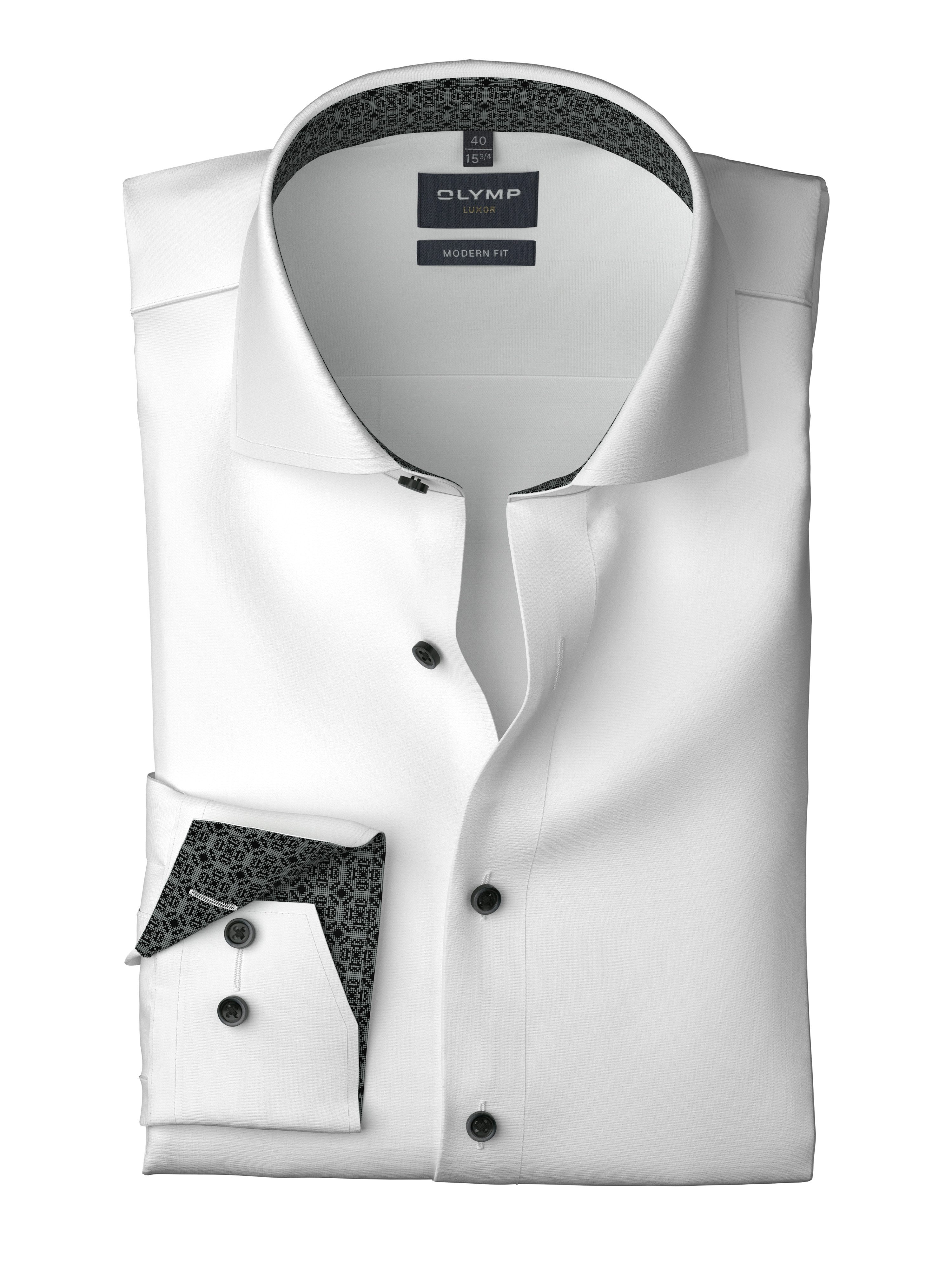 OLYMP Langarmhemd Luxor modern fit Global-Kentkragen, günstig online kaufen