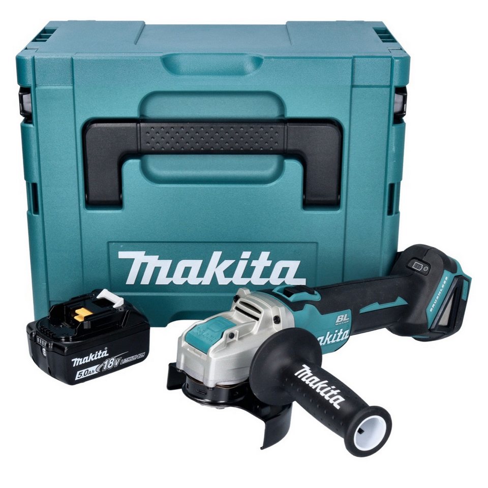 Thumbnail - Makita Winkelschleifer DGA 521 T1X1J Akku Winkelschleifer 18 V 125 mm X-LOCK Brushless + 1x