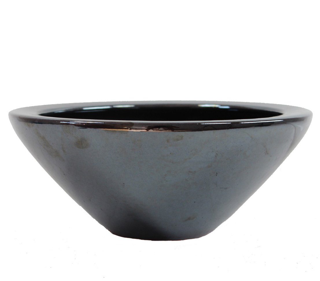 Dehner Übertopf Schale, Ø 30 cm, Höhe 14 cm, Keramik, glasiert