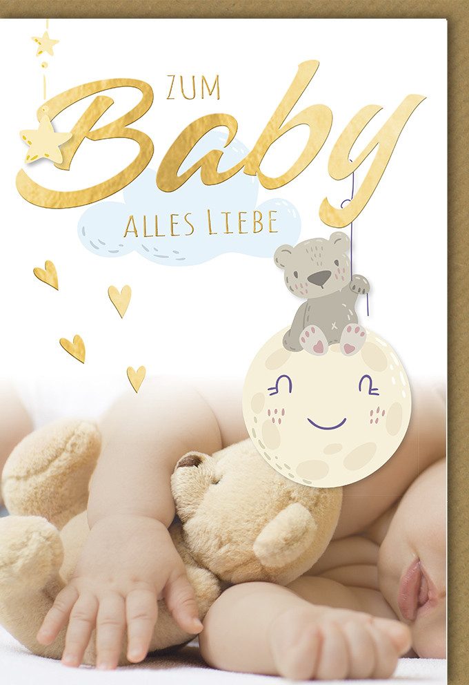 Grußkarten Geburt – Baby – Freudiges Ereignis - Karte mit Umschlag