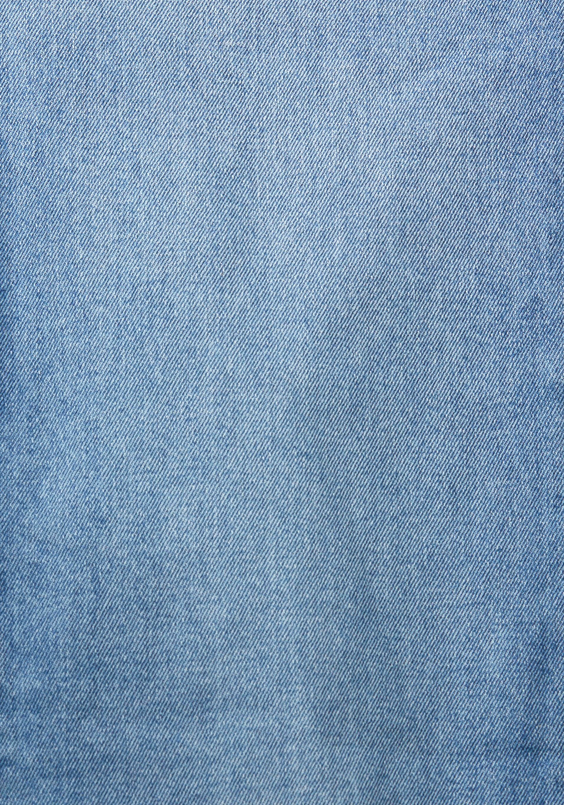 Destroyed-Effekten light washed Slim-fit-Jeans mit blue Esprit