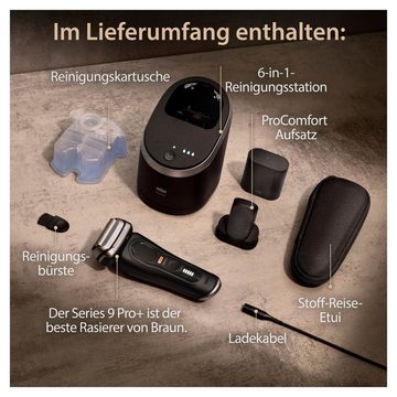 Braun Elektrorasierer Series 9 Pro+ 9590cc, Reinigungsstation, Precision ProTrimmer