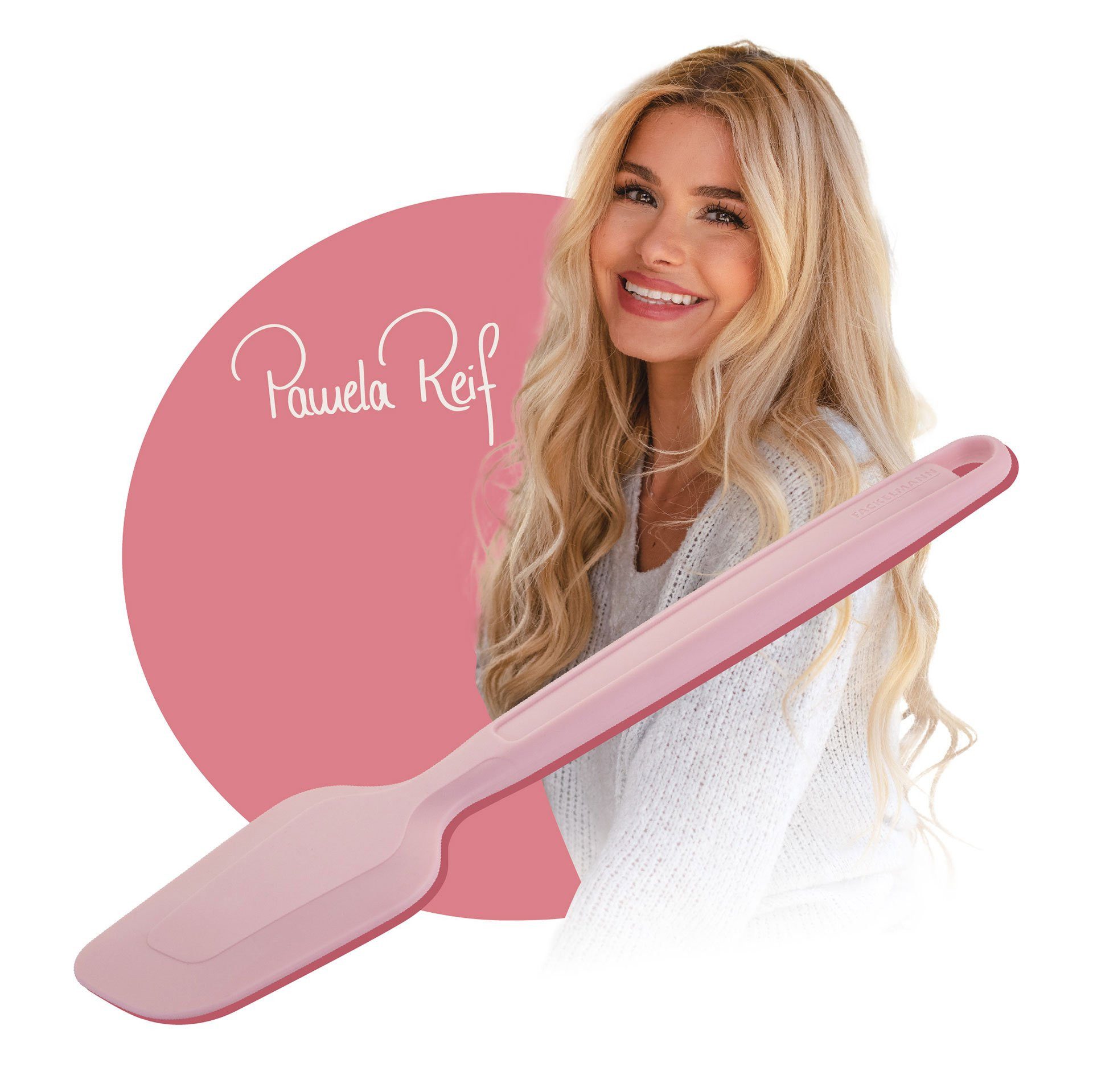 FACKELMANN Teigschaber Silikon, Backhelfer, Küchenutensil, Teigspatel