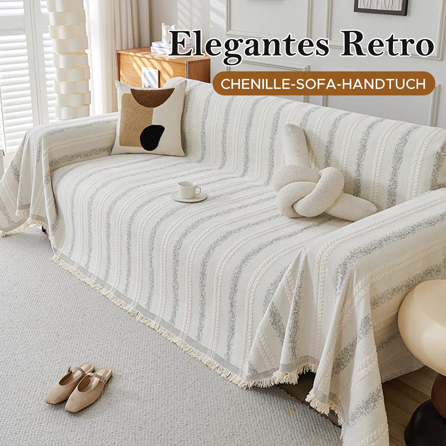 Refttenw Sofaschoner Rutschfest Sofa Überzug, Sofa Handtuch Sofadecken für All-season