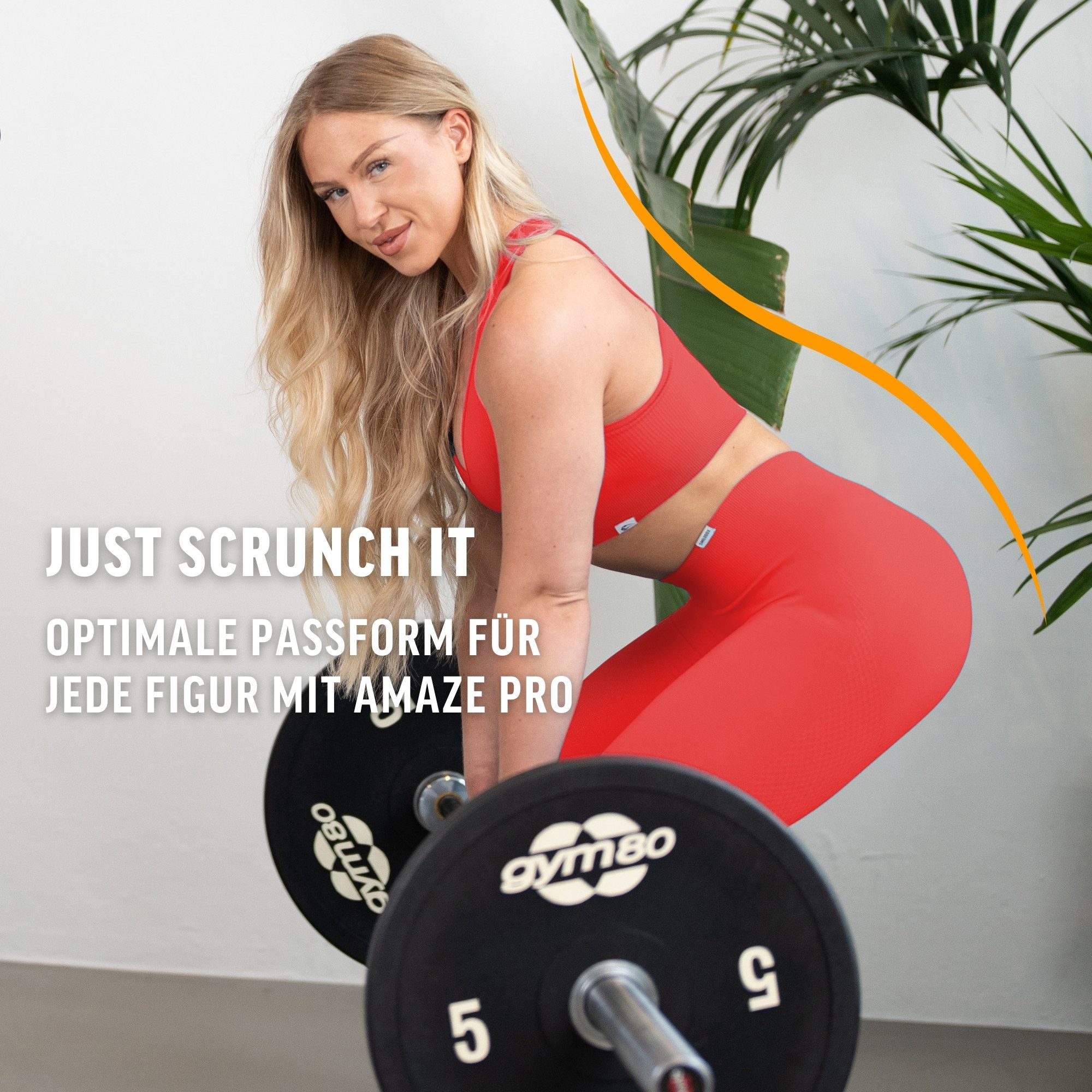 Smilodox Leggings Amaze Scrunch Pro, High Waist Booty Scrunch Yoga & Fitnesshose Shaped Fit Squatproof Push Up Trainingshose Gym Alltag Figurformend