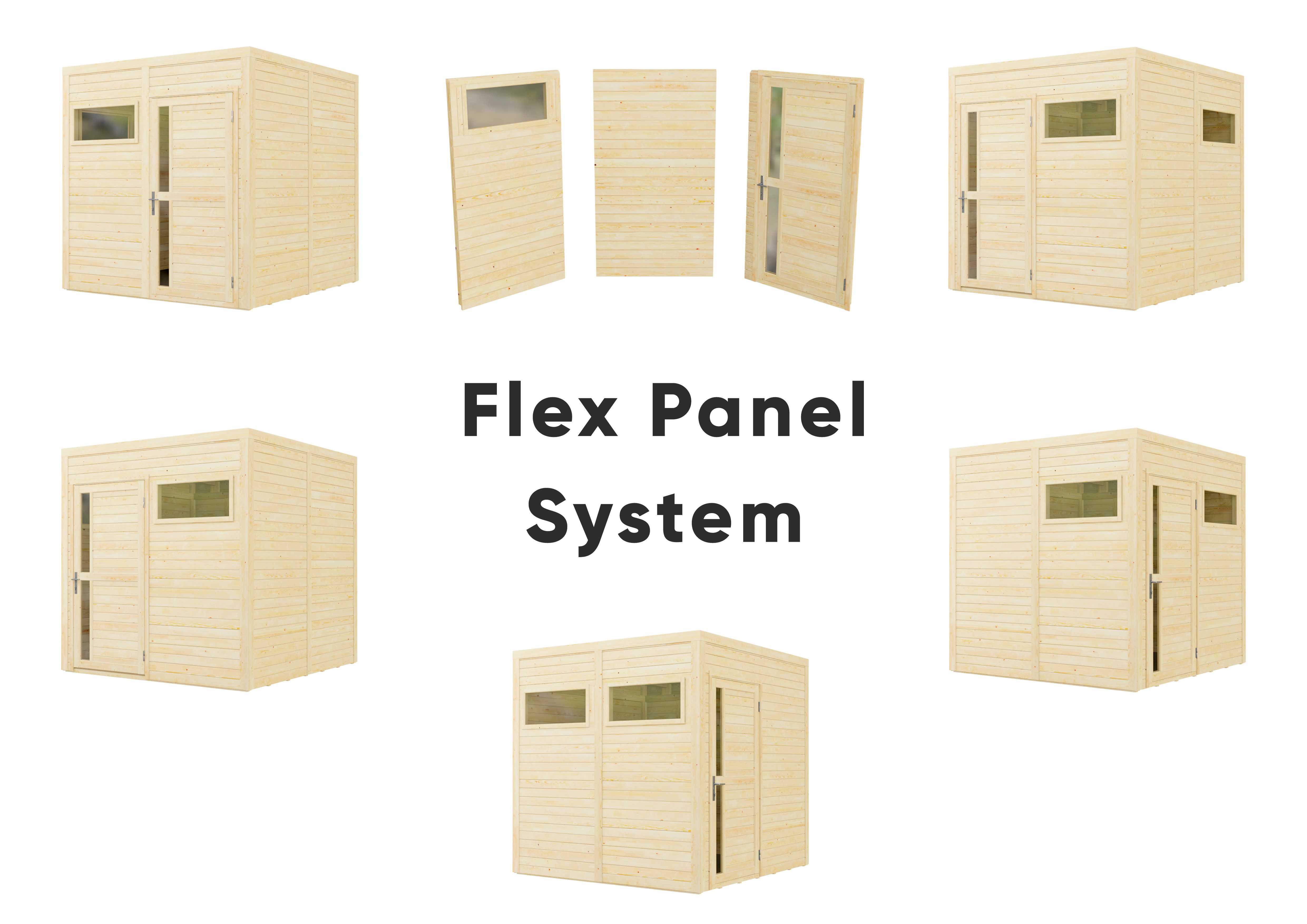 BERTILO Gartenhaus Cubus 2 anthrazit, BxT: 226x240 cm