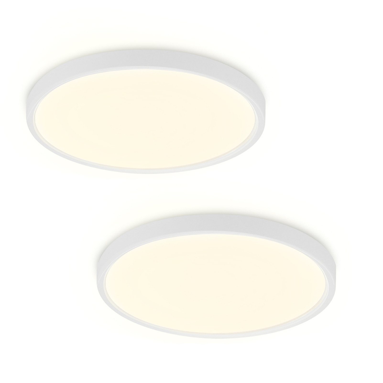 ZMH LED Deckenleuchte Wohnzimmer Ø18/27 Modern Küchenlampe Flur Schlafzimmer, Augenschutz, Einfache Installtion, LED fest integriert, Warmweiß, 15W, 3000K, warmweiß, 18×18×2,4cm, kompakt