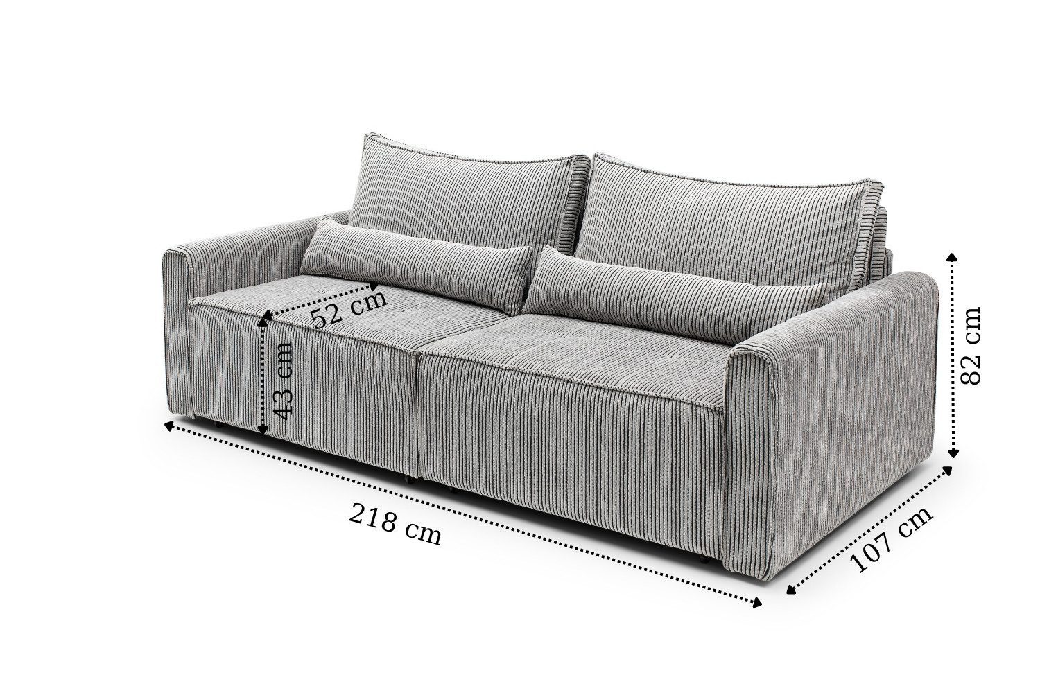 gowoll 3-Sitzer Sofa Bed mit Schlaffunktion günstig online kaufen