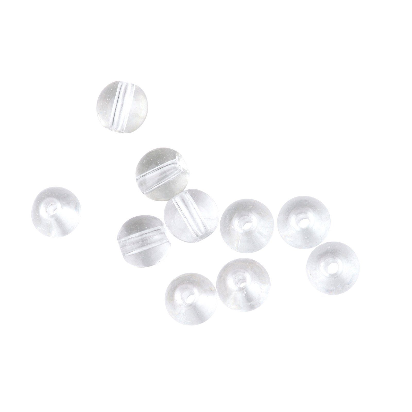 Spro Diamond Glas Kunstköder, Clear Texas Carolina Smooth SPRO 8mm Beads & Round Glasperlen