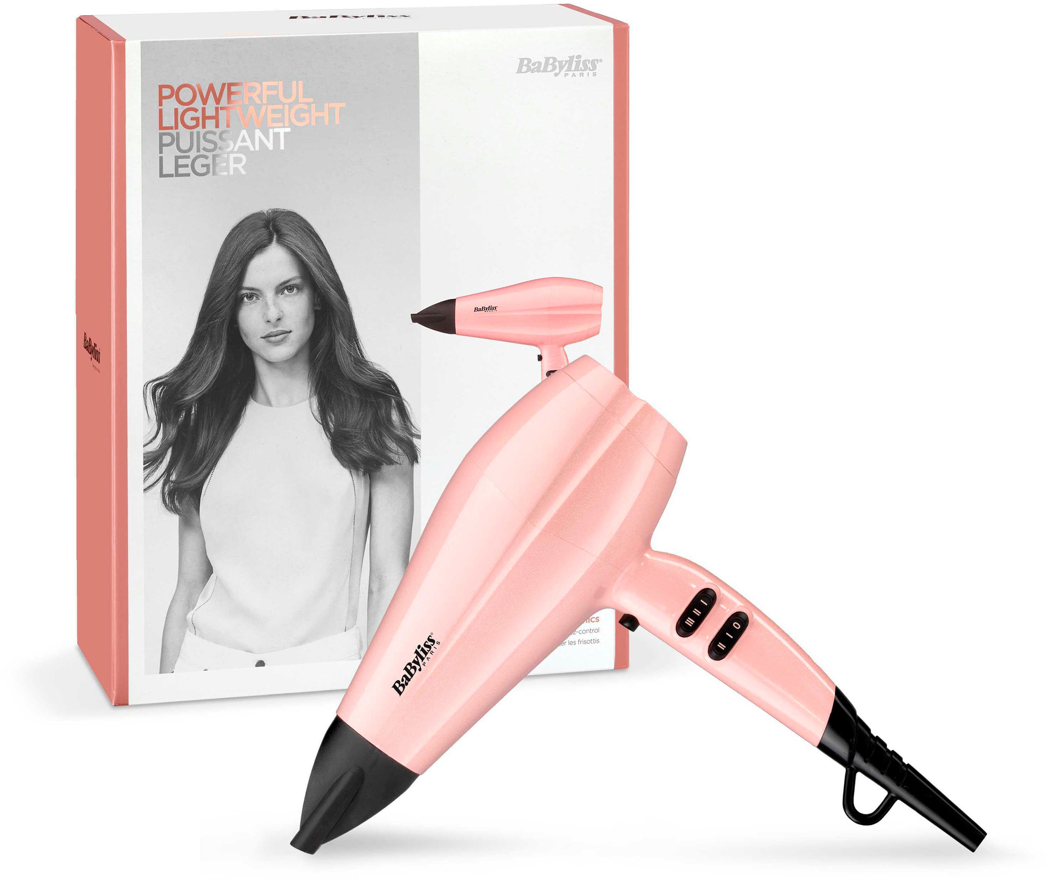 BaByliss Haartrockner Rose Blush 2200, 2200 W, Innovative Ionen-Technologie  für Frizz-Kontrolle