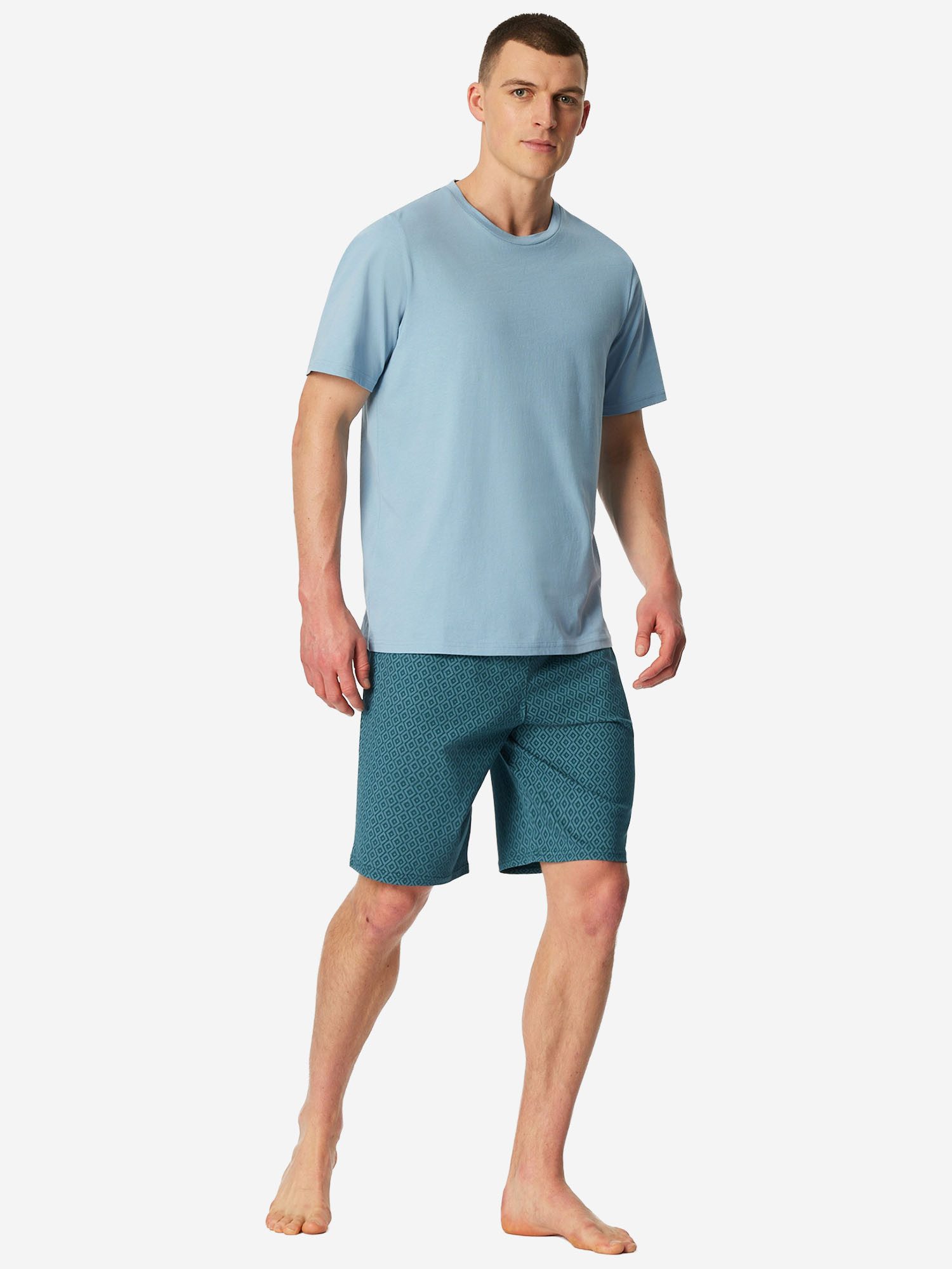 Schiesser Schlafanzug Casual Essentials (2 tlg) Schlafanzug, Pyjama Set, Nachtwäsche