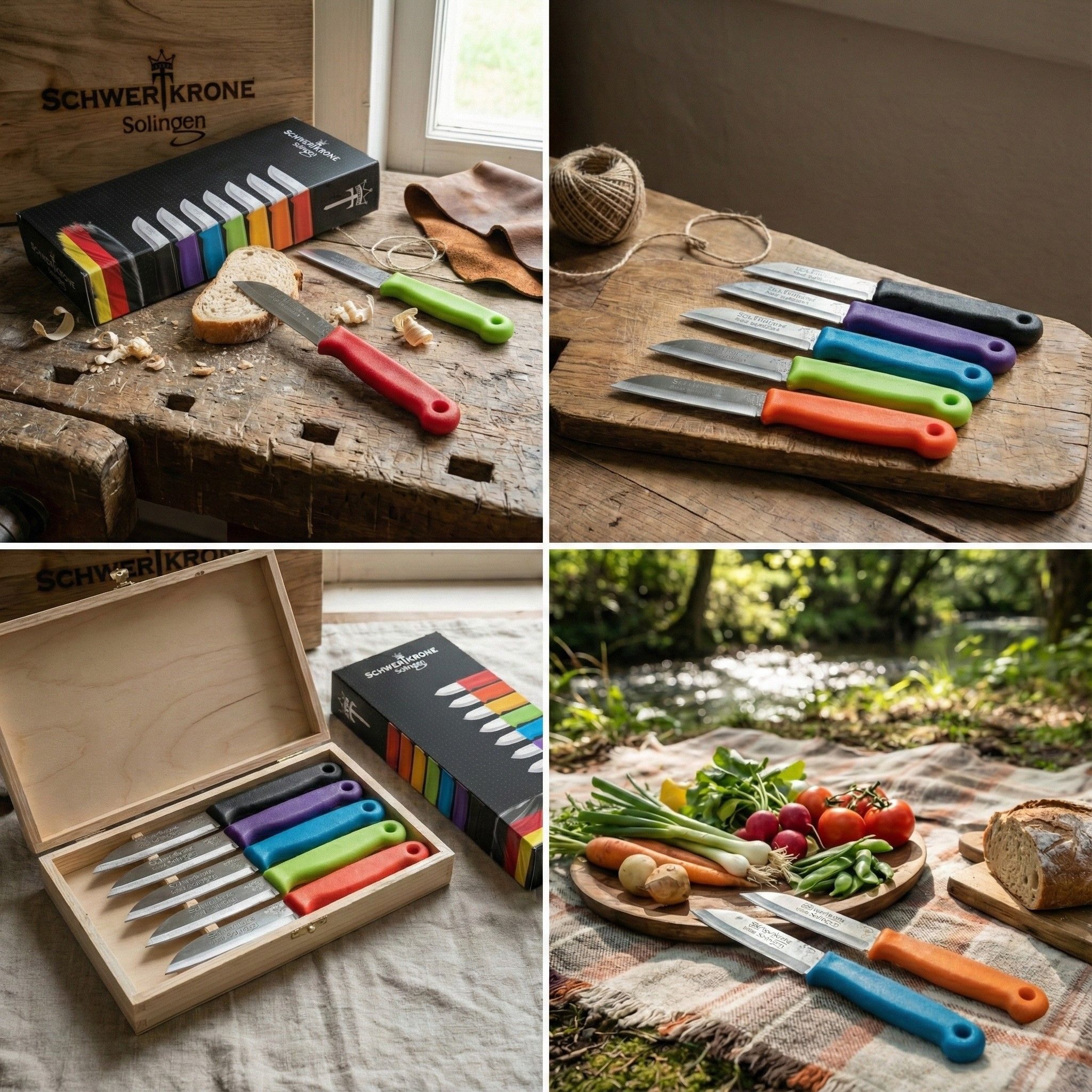 Schwertkrone Gemüsemesser Messer Solingen Küchenmesser Schälmesser 7 Scharfe Obstmesser, Germany Solingen, Rostfreier Edelstahl Klinge