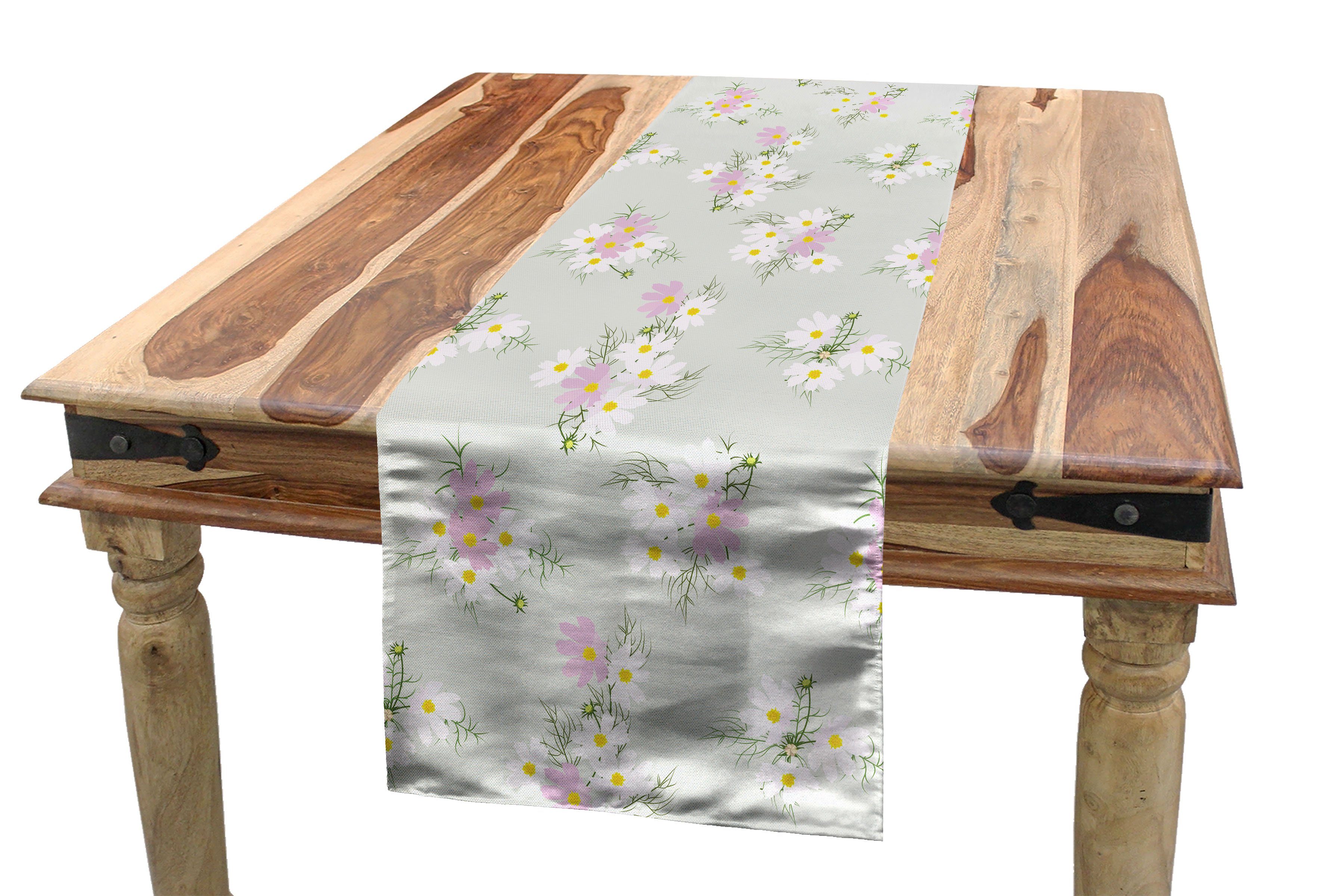 Abakuhaus Tischläufer Esszimmer Küche Rechteckiger Dekorativer Tischläufer, Frühling Gedeihen von Garten-Blumensträuße | Tischläufer